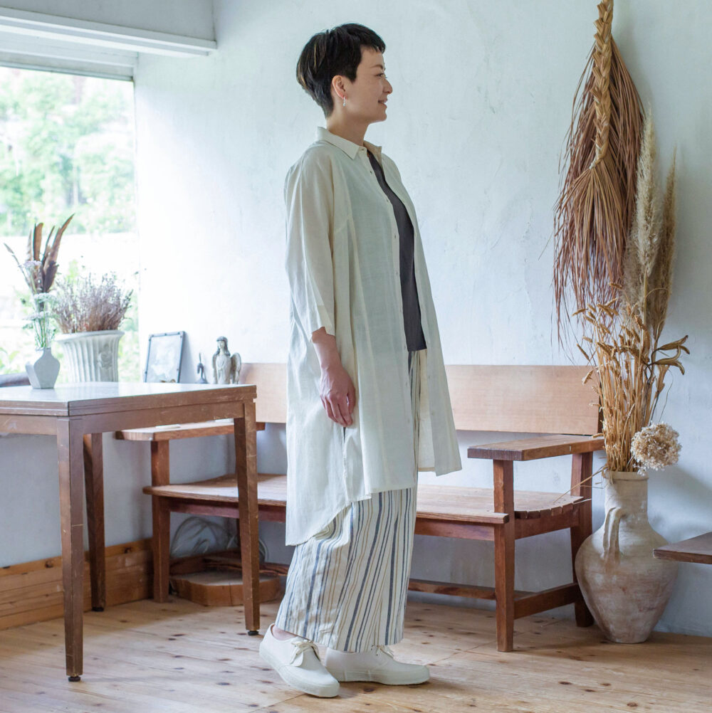 カディキリカエロングシャツワンピース - 【シサム工房 公式